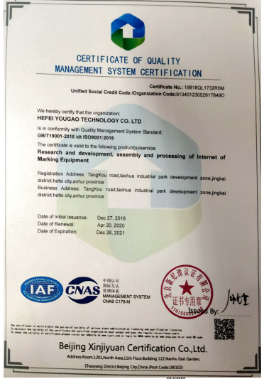 Hefei Luox Yougao Technology Co., Ltd. контроль качества 3
